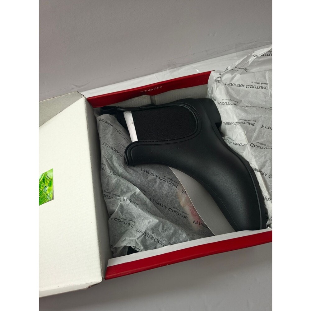 Henry Ferrera Women's Two-Tone Chelsea Rain Boots — Black - Picture 3 of 6